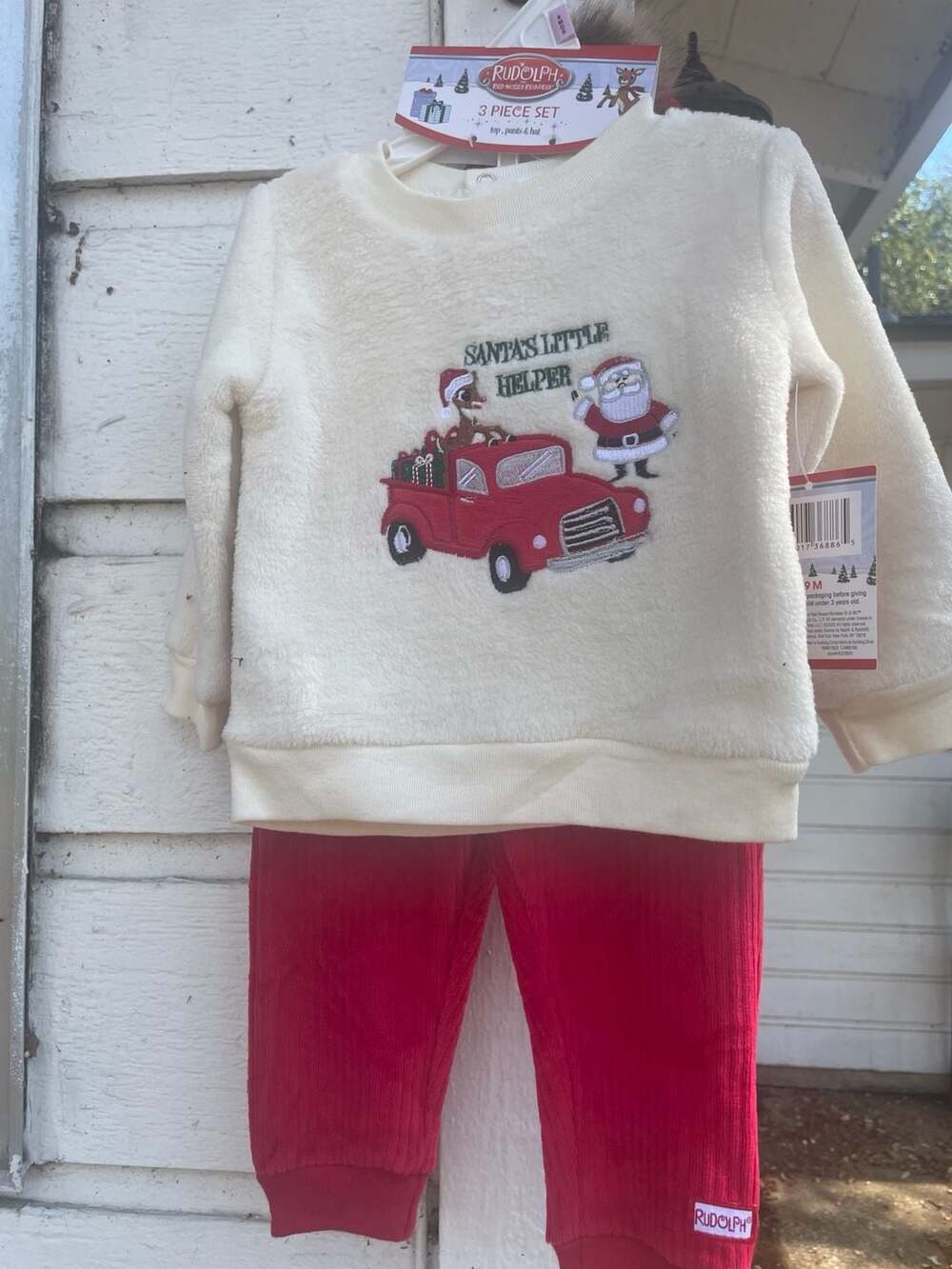 Rudolph and Santa's little helper 3-piece set | 9M